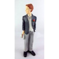(image for) 1/12 Scale Man in Wedding Suit Resin Doll for Dollhouses