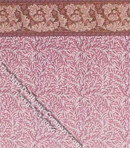 (image for) Red Fern Pattern Miniature Dollhouse Wallpaper