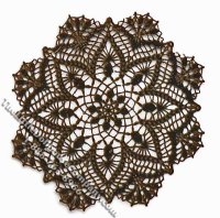 (image for) Miniature Black Laser Cut Doily for Dollhouses