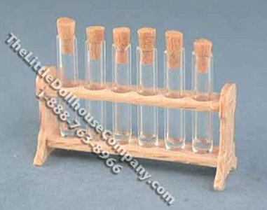 (image for) Dollhouse Scale Model Rack for Holding Miniature Test Tubes