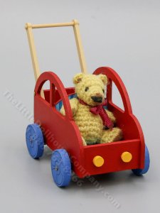 (image for) Miniature Red Wooden Push Car Toy by Pierluigi
