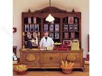 (image for) Miniature Shop Counter with Glass and Wood Front Kit