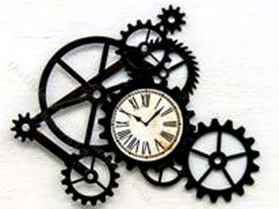 (image for) Miniature Black Metal Wall Clock by Pierluigi