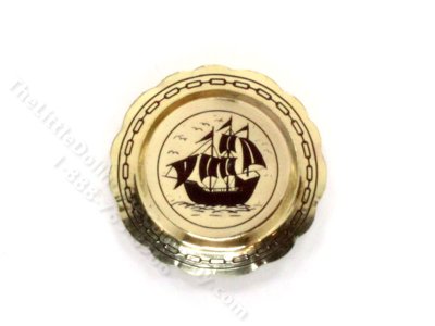 (image for) Miniature Decorative Brass Plate for Dollhouses