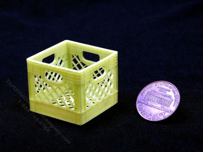(image for) Miniature Yellow Milk Crate for Dollhouses