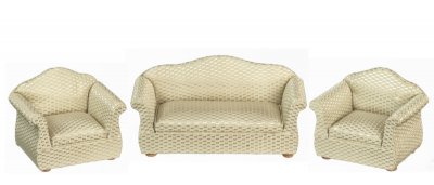 (image for) Miniature Retro 70's Beige Sofa Set