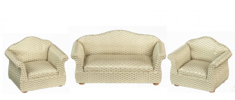 (image for) Miniature Retro 70's Beige Sofa Set