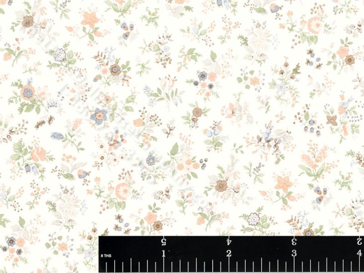 (image for) Monique Floral Pattern Miniature Wallpaper for Dollhouses - Pink