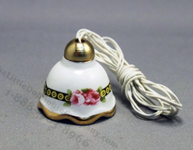 (image for) Dollhouse Scale Model Bathroom Rose Hanging Lamp