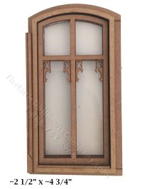 (image for) Dollhouse Miniature Arched Window Kit