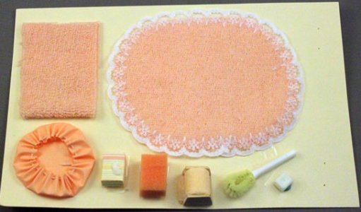 (image for) Dollhouse Miniature Bathroom Accessory Set