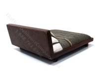 (image for) Miniature Wenge Wood Platform Bed with Bedding by PRD Miniatures