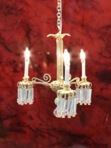 (image for) Dollhouse Scale Queen Anne Chandelier