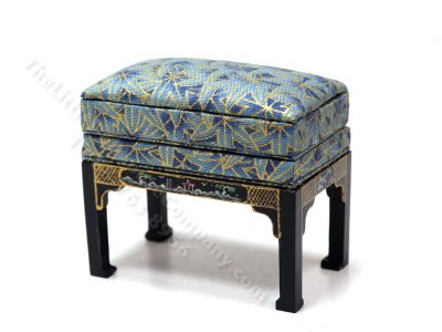 (image for) Miniature Chinese Chippendale Stool for Dollhouse