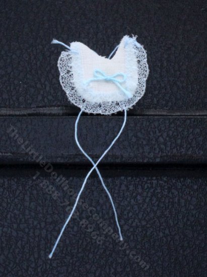 (image for) Miniature Blue Baby Bib for Dollhouses