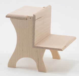 (image for) Unfinished Old Fashioned Schooldesk for Dollhouses