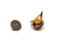 (image for) Miniature Birds in Nest with Eggs