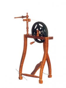 (image for) Miniature Three Leg Spinning Wheel For Dollhouses