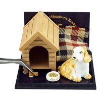 (image for) Dollhouse Scale Dog and Dog House