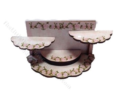 (image for) Miniature Pink Perfume Shelf Decorator Sheet for Dollhouses