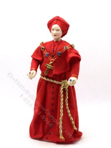 (image for) Miniature Handcrafted Vintage Cardinal Doll