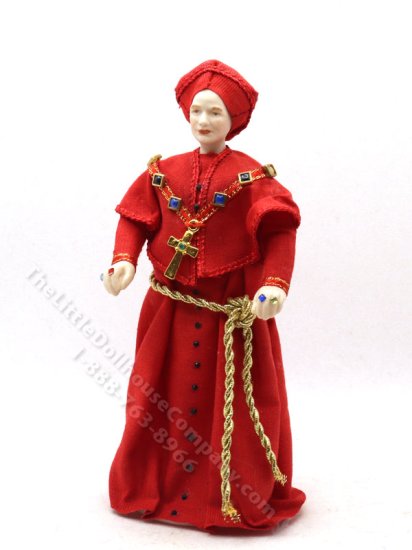 (image for) Miniature Handcrafted Vintage Cardinal Doll