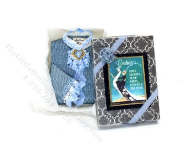 (image for) Miniature Blue and Lace Blouse by Judith Blondell