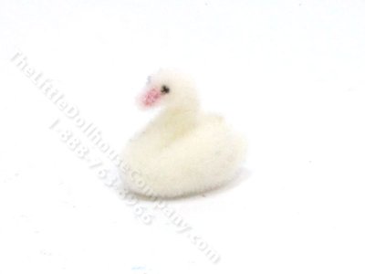 (image for) Miniature Fuzzy Swan for Dollhouses