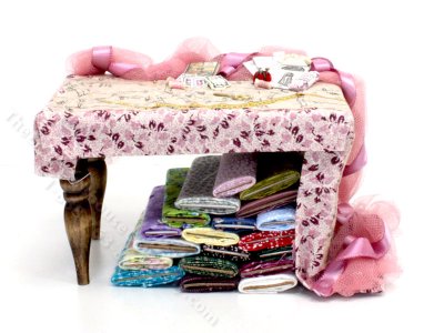 (image for) Miniature Sewing Work Table by Bette Jo Chudy for Dollhouses