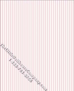 (image for) Pink Stripe Shirt Pattern Miniature Wallpaper for Dollhouses