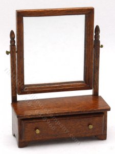 (image for) Miniature Walnut Vanity Mirror