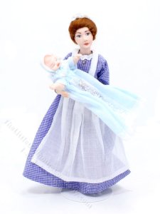 (image for) Miniature Porcelain Nanny Doll