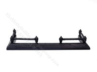 (image for) Miniature Large Fireplace Fender for Dollhouses - Black
