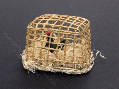 (image for) Minaiture Chicken in a Cage for Dollhouses