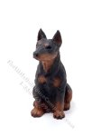 (image for) Miniature Red Doberman Pinscher w/ Cropped Ears for Dollhouses