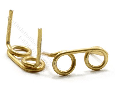 (image for) Miniature Small Gold Eyeglasses for Dollhouses (2pc)