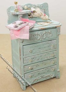 (image for) Miniature Decorated Dresser for Dollhouses