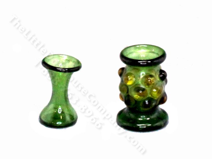 (image for) Miniature Green Glass Vase