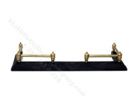 (image for) Miniature Large Fireplace Fender for Dollhouses - Black & Gold