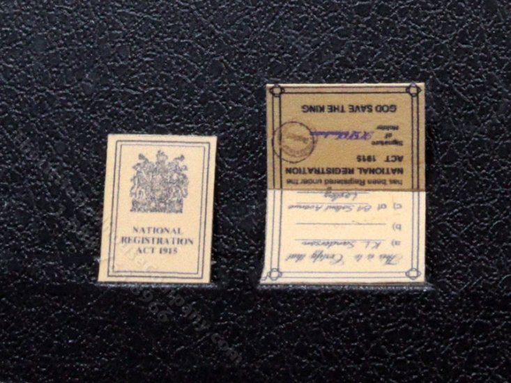 (image for) Miniature WWI Identity Cards for Dollhouses
