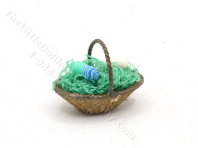 (image for) Miniature Basket with White Eggs