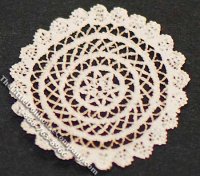 (image for) Miniature Round Laser Cut Doily for Dollhouses