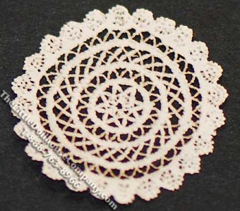 (image for) Miniature Round Laser Cut Doily for Dollhouses