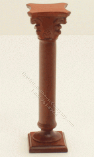 (image for) Miniature Walnut Plant Stand for Dollhouses