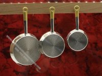 (image for) Miniature 3 Piece Silver Frying Pan Set for Dollhouses