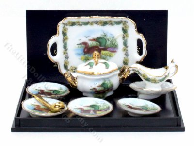 (image for) Miniature Wild Duck Dinner Set for Dollhouses