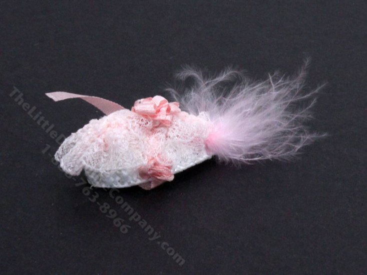 (image for) Vintage Miniature White and Pink Fascinator