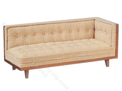 (image for) Miniature Mid Century Sectional for Dollhouses - Beige