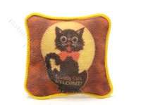 (image for) Miniature Halloween "Scaredy Cat" Pillow for Dollhouses