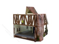 (image for) 1:48" Scale 2 Storey Vintage Tudor Dollhouse